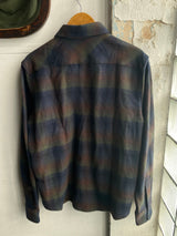 Bryson Shirt | Dark Green, Wine, Black & Navy Flannel Check | Indigofera