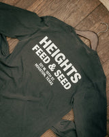Graphic L/S Tee | Heights Feed & Seed | Pepper | Manready Mercantile