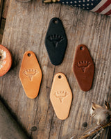 Leather Motel Key Tag | Longhorn | Manready Mercantile