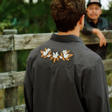 Crosscut Deluxe Snapshirt | Orange Blossoms : Antique Black | Howler Bros