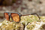 Glacier Sunglasses | Matte Black: HD Plus Polarized Amber |Smokey Bear x CAMP