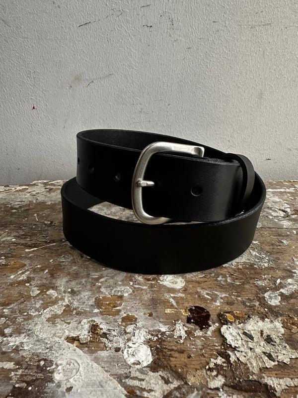 Leather Belt | Black + Nickel | Manready Mercantile