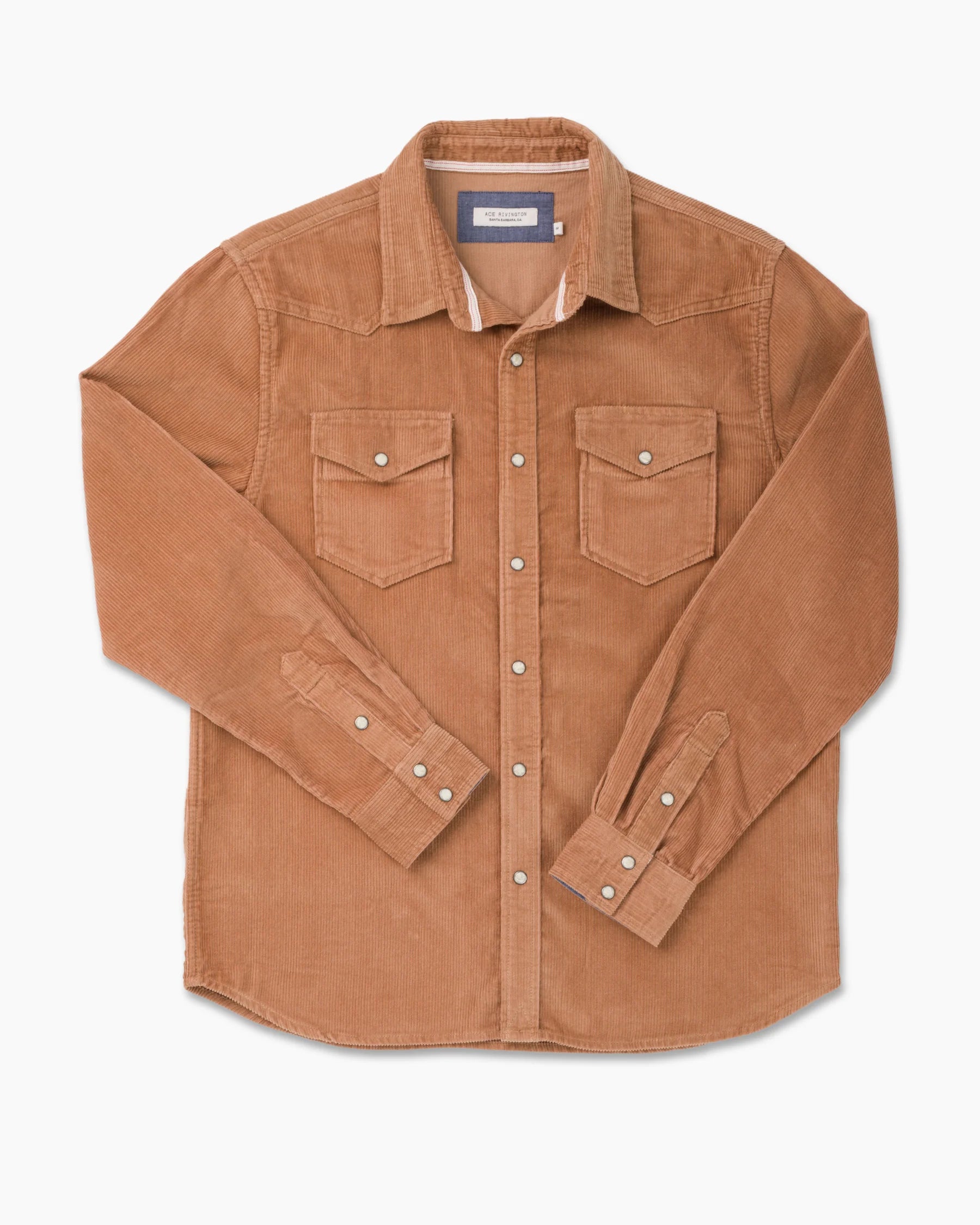 Corduroy Western Shirt | Saddle Brown | Ace Rivington – Manready