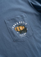 Custom Garage Pocket Tee | Sky Blue | Iron & Resin