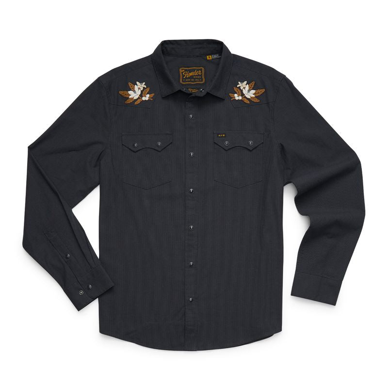 Crosscut Deluxe Snapshirt | Orange Blossoms : Antique Black