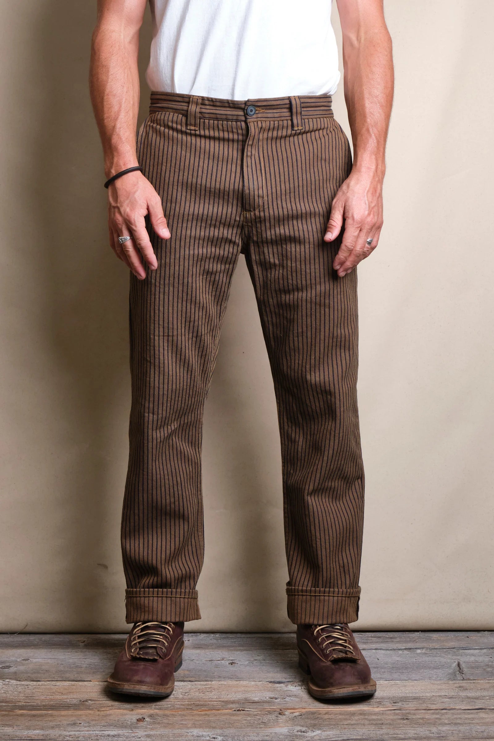 Deck Pant | Brown Herringbone Dobby | Freenote Cloth – Manready Deck Pant | Brown Herringbone Dobby | Freenote Cloth – Manready