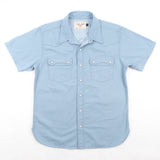 Modern Western Shirt S/S Shirt | Clear Blue | Freenote Cloth