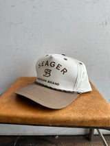 Branded Snapback | Cream & Brown | Seager Co.