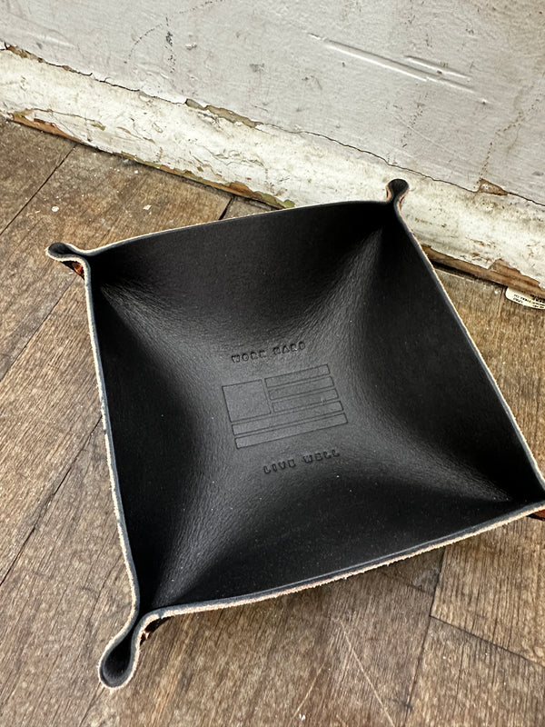 Leather Valet Tray | Work Hard Live Well | Manready Mercantile