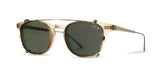 Kennedy City Sunglasses | Ivory & Brazed Steel | G15 Polarized | Shwood x Iron & Resin