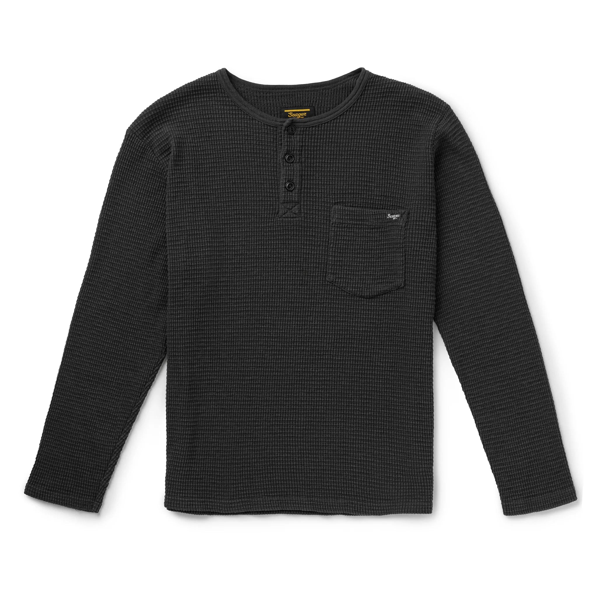 Sawpit Henley LS Thermal | Vintage Black | Seager Co. – Manready