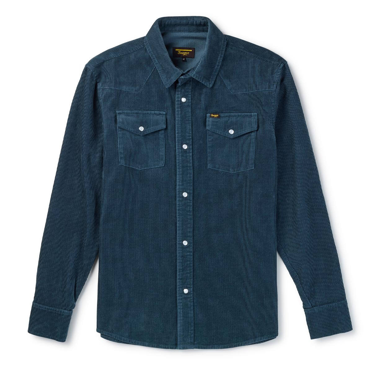 Reagan Corduroy Pearl Snap | Stormy Blue | Seager Co. – Manready