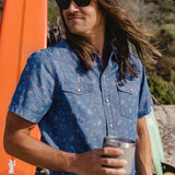 H Bar B Snapshirt | Bouquets : Washed Indigo | Howler Bros