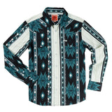 Serape Pearl Snap Shirt | The Oasis - Southwest Stripe | Sendero Provisions Co.