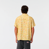 Hazed Floral Linen Shirt | Sunflower | Critical Slide