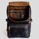 Top Zip Bison Backpack #755 | Black | Coronado Leather