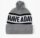 Have A Day Grey Knit Beanie | Breezy Golf