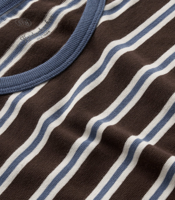 Stripe T-shirt | Brown + Blue | Knickerbocker