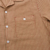 Dayton S/S Shirt | Terracotta Stripe | Freenote Cloth