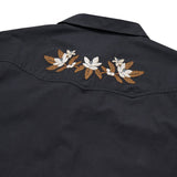 Crosscut Deluxe Snapshirt | Orange Blossoms : Antique Black | Howler Bros