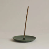 Green Ceramic Incense Holder Plate | Cedar and Myrrh