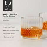 Zephyr Crystal Lowball Tumblers Set of 2
