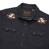 Crosscut Deluxe Snapshirt | Orange Blossoms : Antique Black | Howler Bros