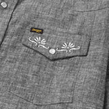 Reagan Pearl Snap Hemp | Washed Black | Seager Co.