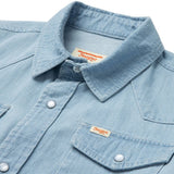 Reagan Pearl Snap | Light Wash Indigo | Seager Co.