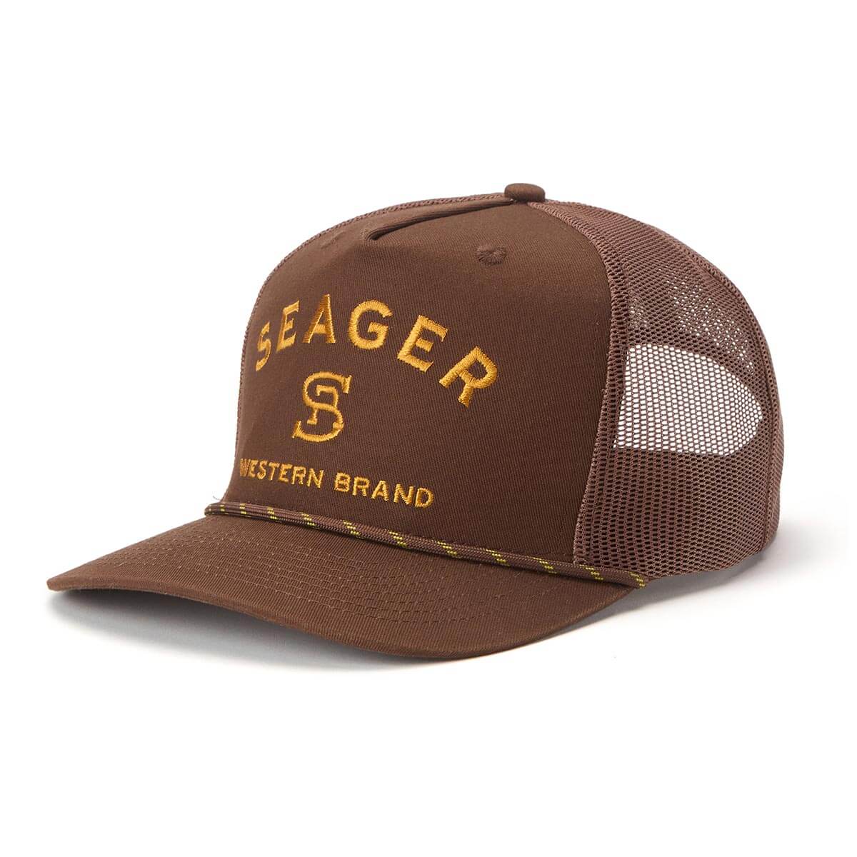 Branded Trucker Snapback | Brown | Seager Co. – Manready Mercantile