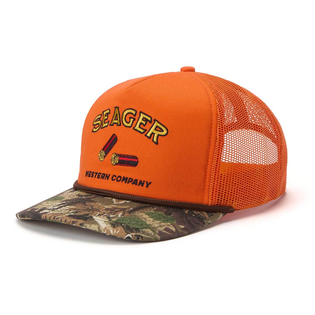 Eat Sleep Hunt Hunting Bag It Tag It Orange & Camo Embroidered Cap - CAP895