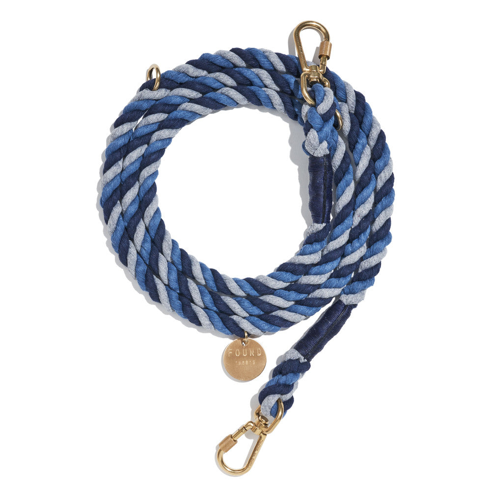 Adjustable Ombre Rope Dog Leash Medium Found My Animal