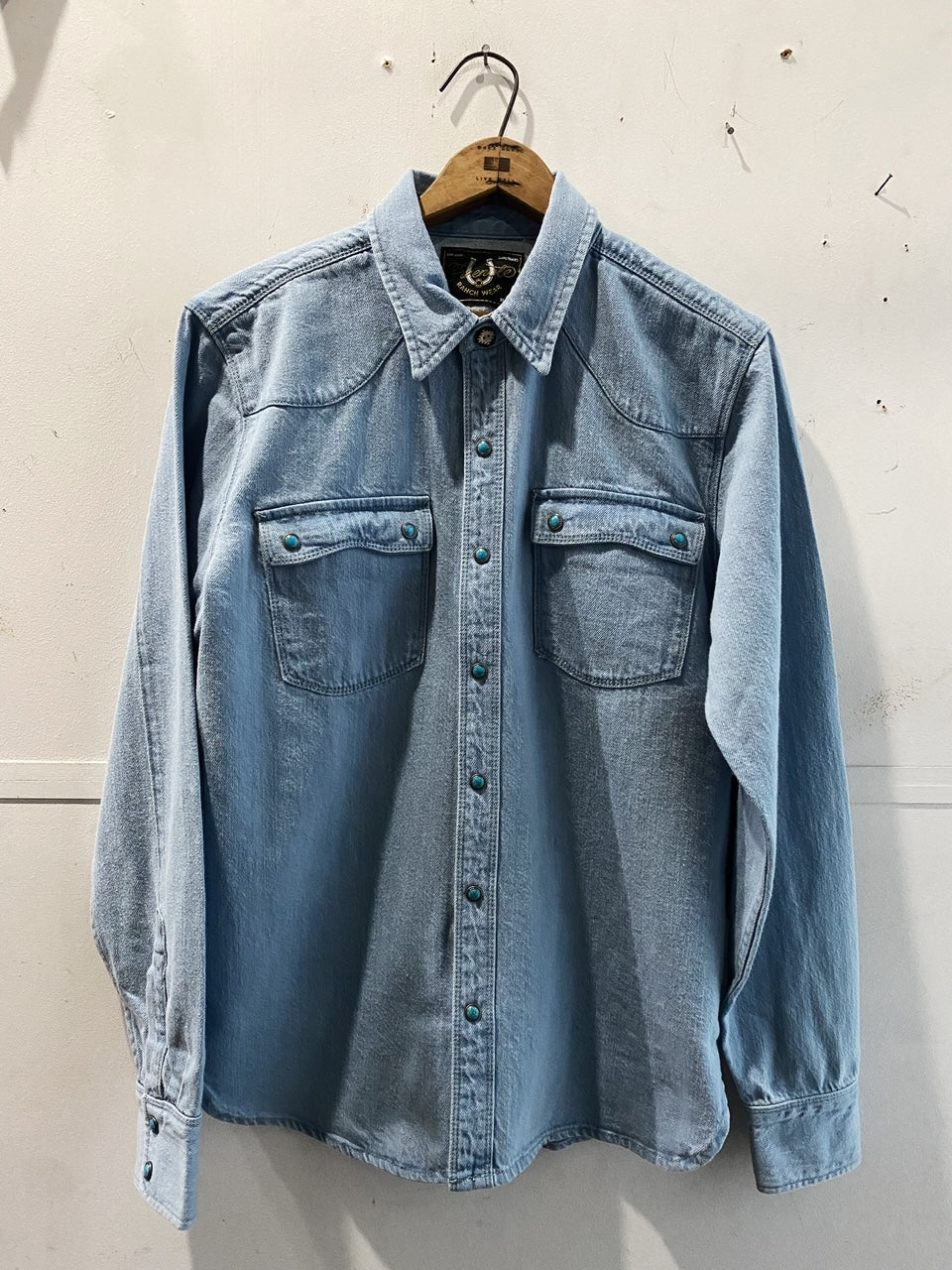 Modern Western Shirt | 11 oz Bleached Denim | Freenote Cloth