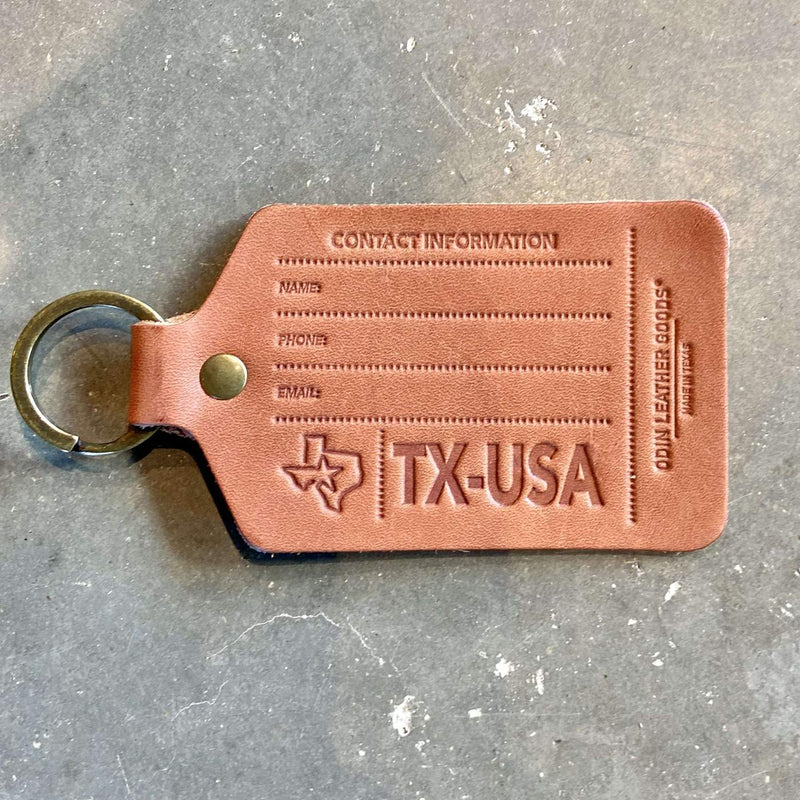 Luggage Tag | TX | Odin Leather Goods