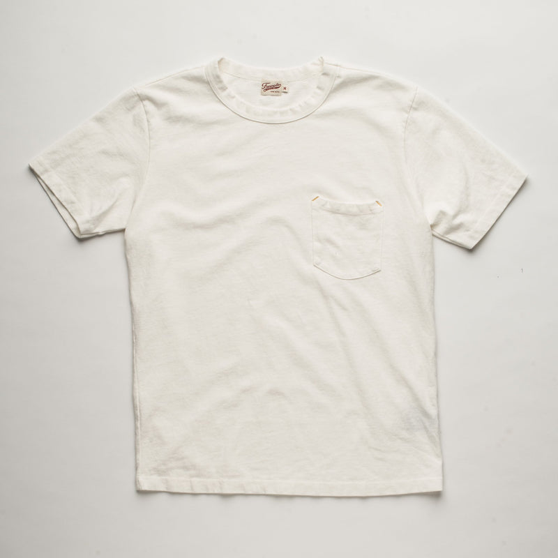 9 oz Pocket Tee | White | Freenote Cloth