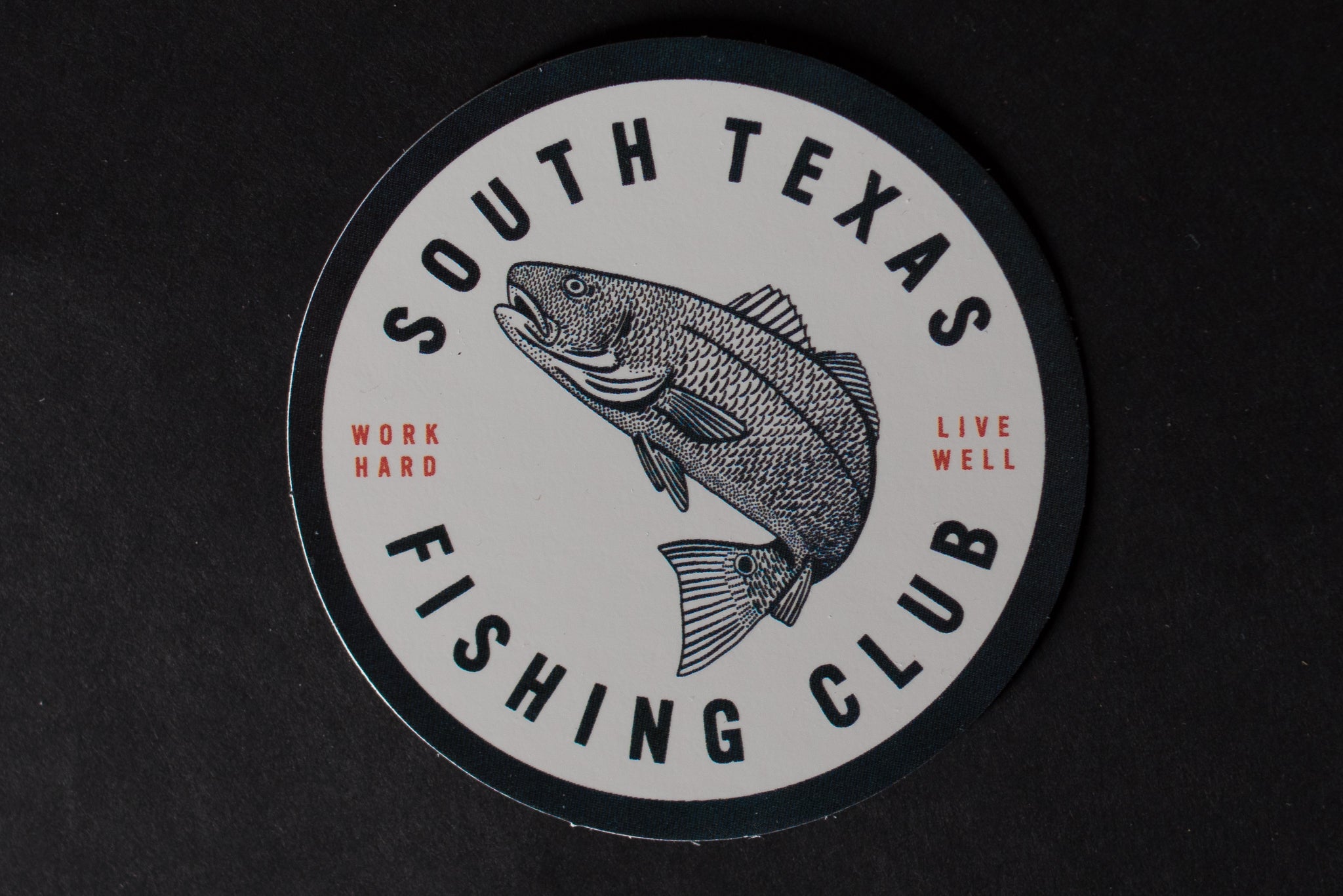 Sticker, South Texas Fishing Club, White