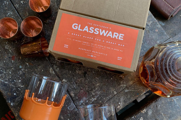 Hunter Orange Gentleman's Glassware | Wax Dipped Whiskey Glasses | Manready Mercantile - Manready Mercantile