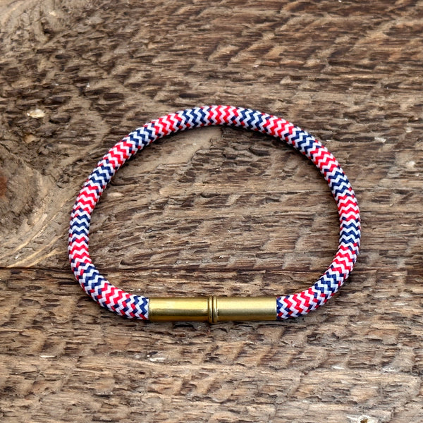 Flint Bracelet | Summer .22 | Red/White/Blue Single Wrap | Tres Cuervos