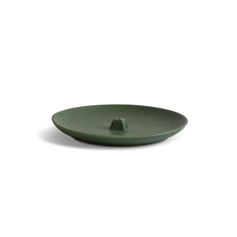 Green Ceramic Incense Holder Plate | Cedar and Myrrh – Manready