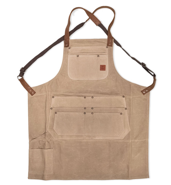 Shop Waxed Canvas Apron | Beige | Iron & Resin