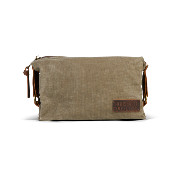 Waxed Canvas Toiletry Bag | Olive | Roosevelt Supply Co.