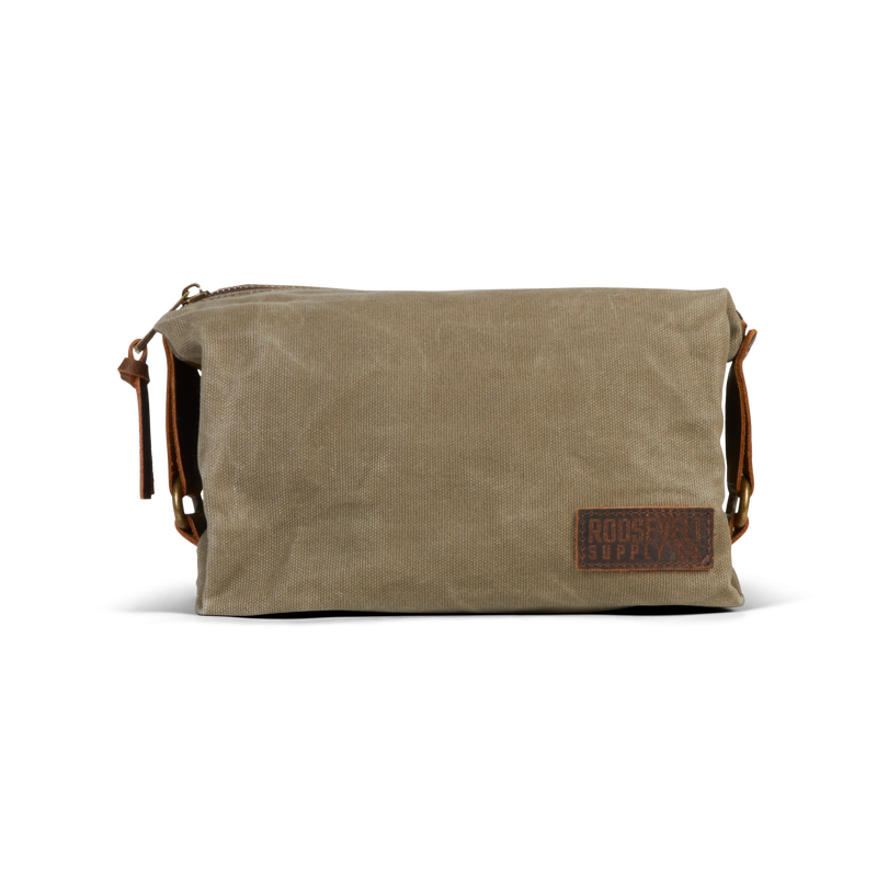 Waxed Canvas Toiletry Bag | Olive | Roosevelt Supply Co.