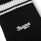 Daily Crew Socks | Black & White | Seager Co.