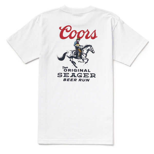 Seager X Coors Banquet Beer Run Tee | White | Seager Co.
