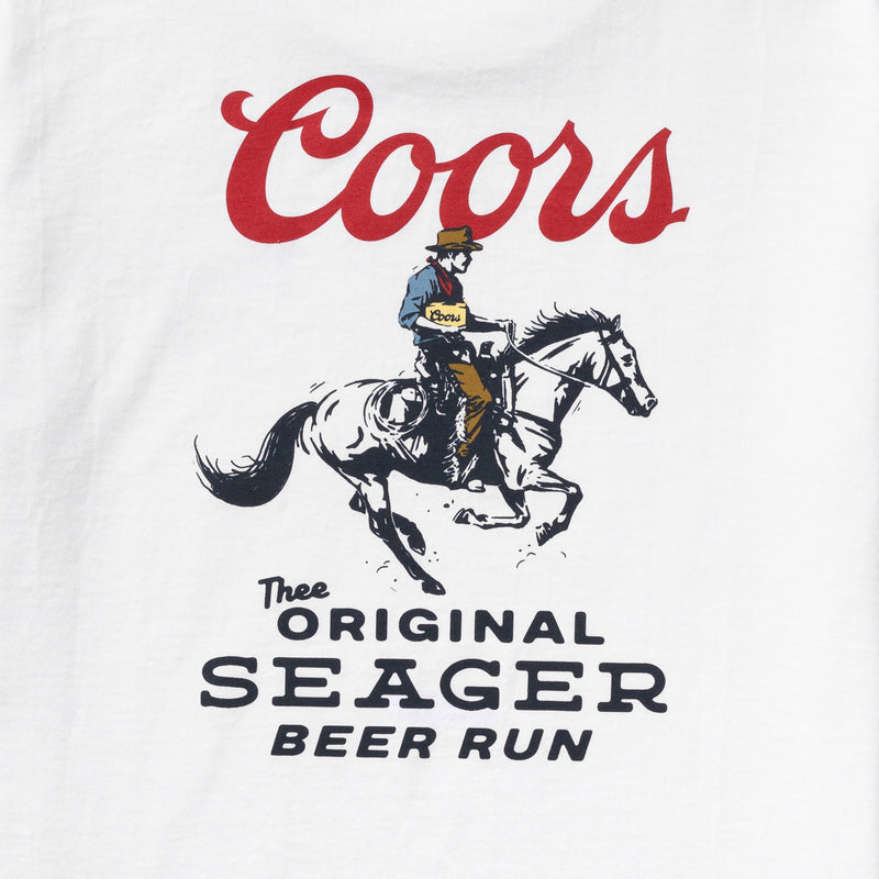 Seager X Coors Banquet Beer Run Tee | White | Seager Co.