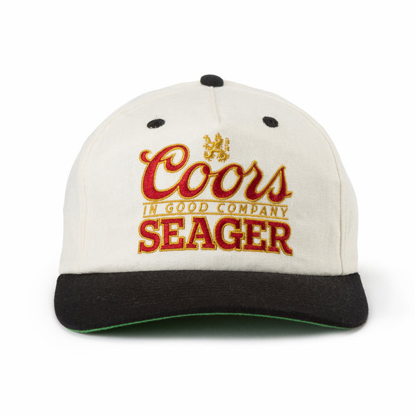 Seager X Coors Banquet Brand Snapback | Cream/Black | Seager Co.