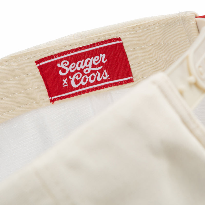 Seager X Coors Banquet Brand Snapback | Cream/Black | Seager Co.