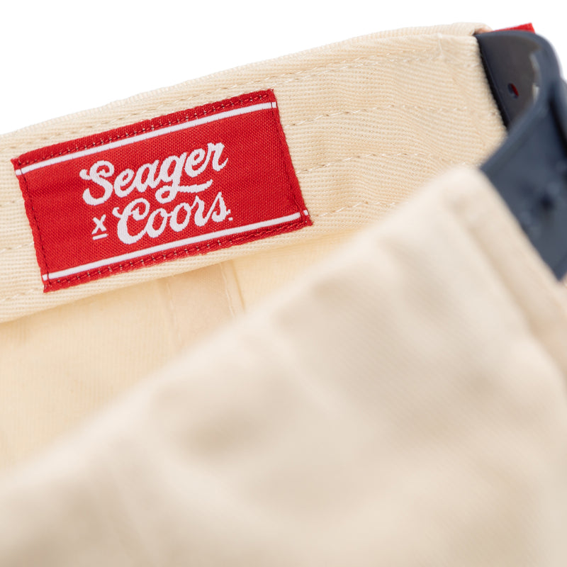 Seager X Coors Banquet High Country Snapback | White/Navy | Seager Co.