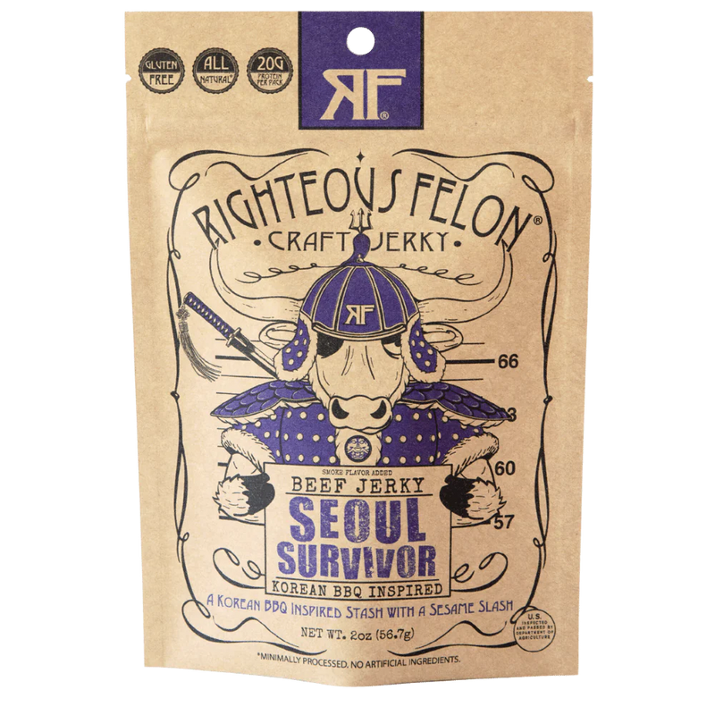 Seoul Survivor Korean BBQ Beef Jerky | Righteous Felon Craft Jerky