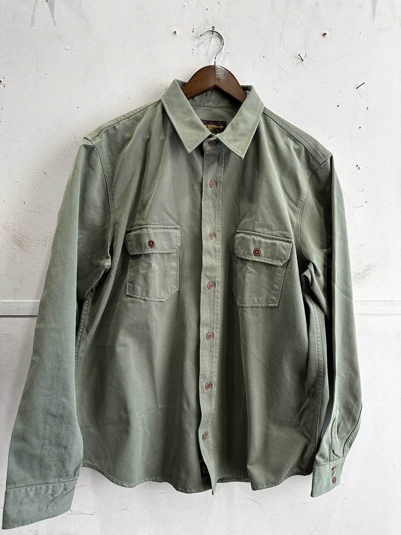 Alamo Shirt | MASH Green Cotton Twill | Indigofera